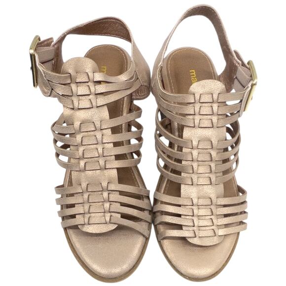 Maurices Emily shimmer block heel sandals Women's 7 Rose Gold - Picture 3 of 5